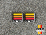 Heritage Stripes - Leather Ranger Eye Patches Y/O/R (sold as a pair)