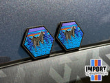 Tree Line Blue PVC Ranger Eye Patch (sold in pairs)