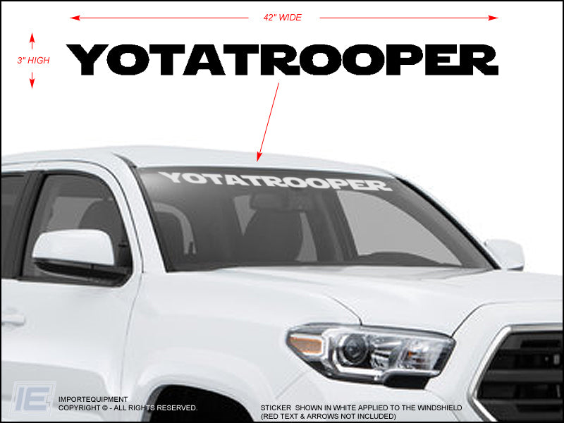 TheYotaGarage Windshield Die Cut Decal 40