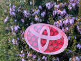Symbol with Hearts - Wood/Acrylic Patch