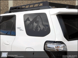 Toyota 4Runner MOUNTAIN & TREE LINE Side Window Decal - Fits 2010 - 2021 5th Gen
