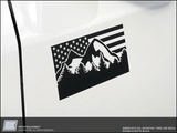 American Flag Mountain Decal - Toyota 4Runner Tacoma FJ Sequoia Tundra