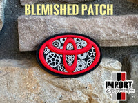 *BLEM* Symbol with Gears - PVC Patch (Red Symbol) *BLEMISHED*