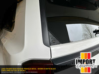 Toyota Land Cruiser - Rear Hatch Triangle Decal Sticker with Topo CONTOUR LINES REMOVED from triangle overlay decal - fits 2024 2025