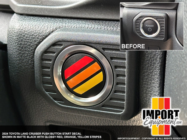 Toyota Land Cruiser - Push Button Start HERITAGE Decal Sticker  - fits 2024 2025