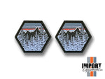 Tree Line Grey PVC Ranger Eye Patch (sold in pairs)
