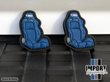 Aftermarket Part Series - Racing Seat PVC Ranger Eye Patch (v4) - BLUE (sold in pairs)