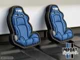 Aftermarket Part Series - Racing Seat PVC Ranger Eye Patch (v4) - BLUE (sold in pairs)