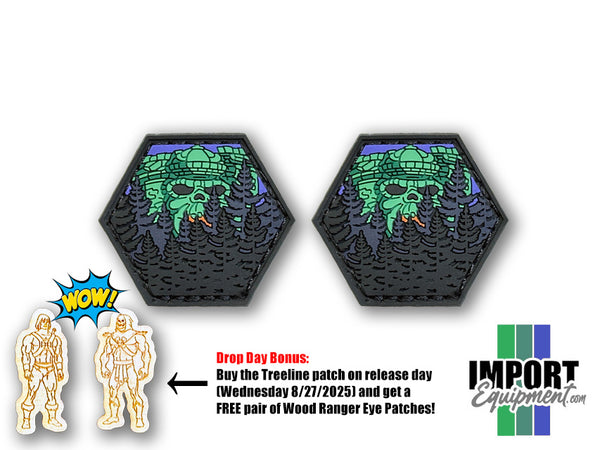 Tree Line PVC Ranger Eye Patch - Castle (sold in pairs)