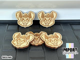 Bunny Ranger Eyes - Easter 2025 Wood Patch (Sold in Pairs)