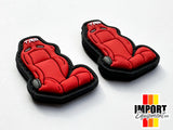 Aftermarket Part Series - Racing Seat PVC Ranger Eye Patch (v4) - RED (sold in pairs)