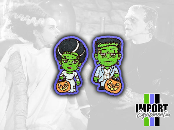Frank & His Bride - Halloween 2025 Wood Patches