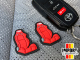 Aftermarket Part Series - Racing Seat PVC Ranger Eye Patch (v4) - RED (sold in pairs)