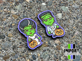 Frank & His Bride - Halloween 2025 Wood Patches