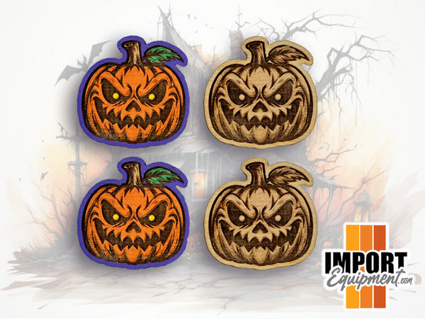 Pumpkin - Wood Patch (Sold in Pairs)