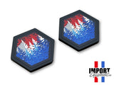 Tree Line Bigfoot RWB - Acrylic Ranger Eye Patch (sold in pairs)
