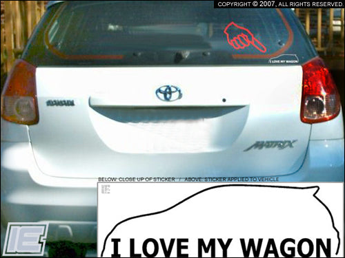 I Love My Wagon Decal (w/ Matrix outline)