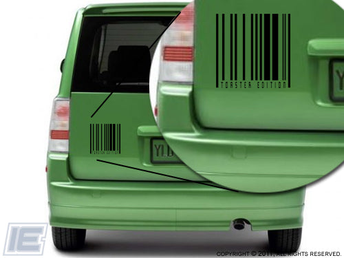 Toaster Edition Barcode  Decal Sticker