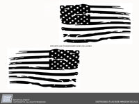 Toyota 4Runner DISTRESSED American Flag Side Window Decal - Fits 2010 - 2023 5th Gen