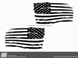 Toyota 4Runner DISTRESSED American Flag Side Window Decal - Fits 2010 - 2023 5th Gen