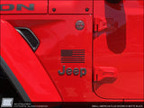American Flag Decal - Jeep Wrangler Compass Cherokee Renegade Gladiator