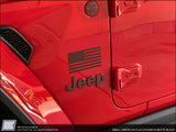 American Flag Decal - Jeep Wrangler Compass Cherokee Renegade Gladiator
