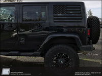 Jeep Wrangler JK American Flag Side Window Decal - Fits 2007 - 2018 JK & JKU