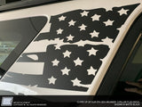 Toyota 4Runner C-Pillar Distressed American Flag Decal - Fits 2010 - 2023 5th Gen