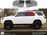 Toyota 4Runner DISTRESSED American Flag Side Window Decal - Fits 2010 - 2023 5th Gen