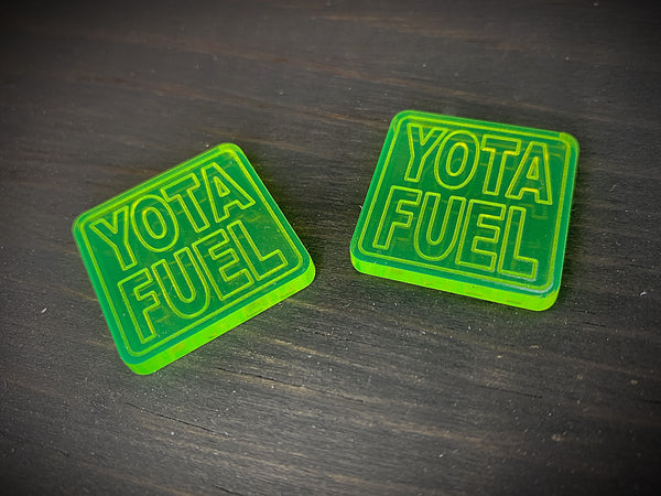 Fuel Text - SQUARE TOXIC GREEN Ranger Eye Patch (sold in pairs)