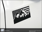American Flag Mountain Decal - Toyota 4Runner Tacoma FJ Sequoia Tundra